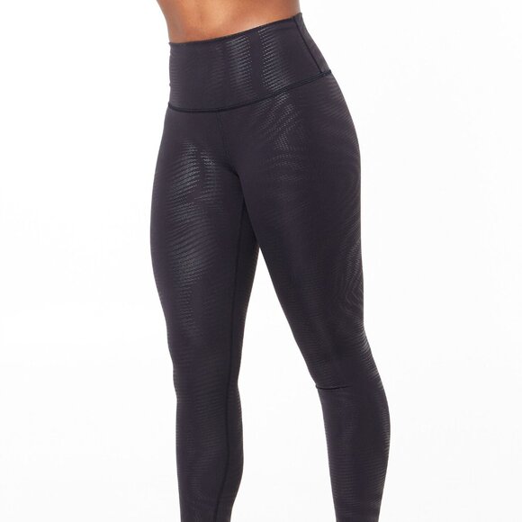 Lululemon Wunder Train High-Rise Tight 25" Shapeshifter Foil Black Sz 6 - Picture 1 of 12